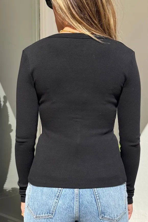 Lottie Long Sleeve Top Black