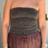 Lulu Tube Top Bronze Lurex