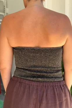 Lulu Tube Top Bronze Lurex