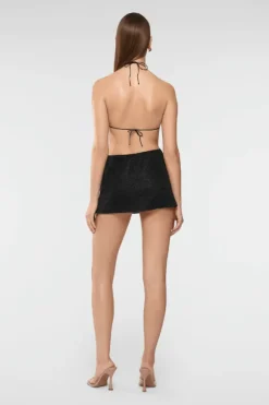 Lumiere Knot Mini Dress Black