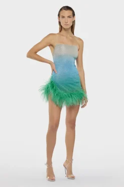 Lumiere Shade Plumage Mini Dress Sunrise