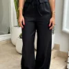 Luna Linen Pant Black