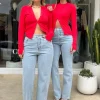 Lyon Cardigan Red