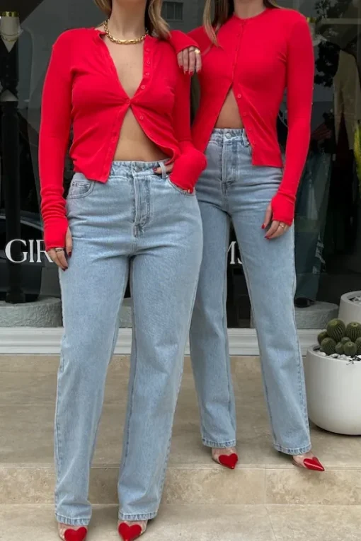 Lyon Cardigan Red