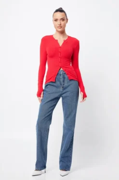 Lyon Cardigan Red
