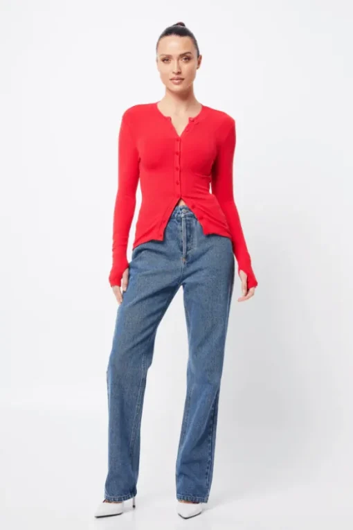 Lyon Cardigan Red