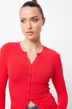 Lyon Cardigan Red
