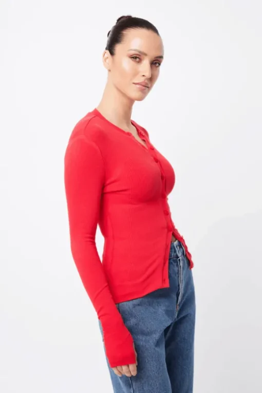 Lyon Cardigan Red