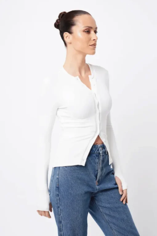 Lyon Cardigan White