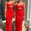 Madeleine Dress Flame Red