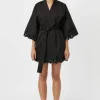 Marina Robe Mini Dress Black