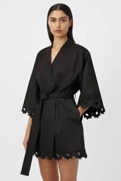 Marina Robe Mini Dress Black