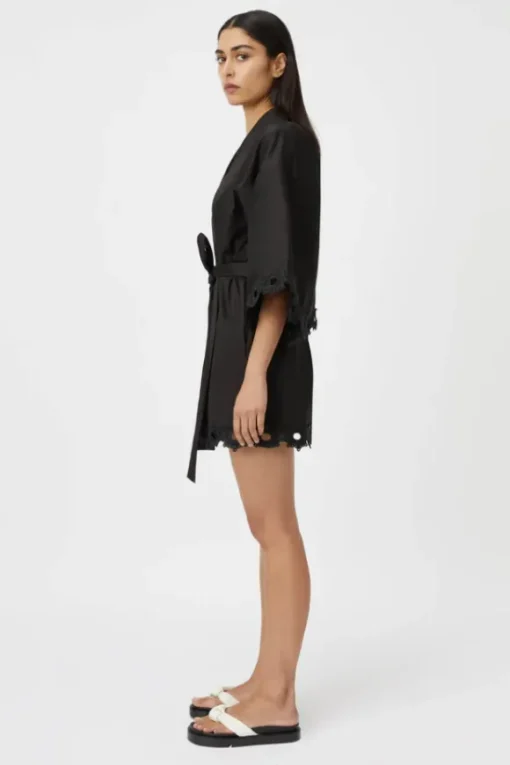 Marina Robe Mini Dress Black