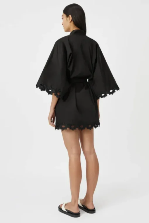 Marina Robe Mini Dress Black