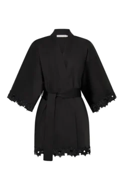 Marina Robe Mini Dress Black