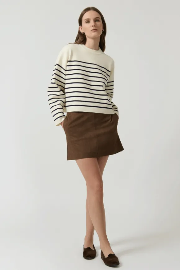 Marta Sweater Navy Breton