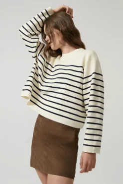 Marta Sweater Navy Breton
