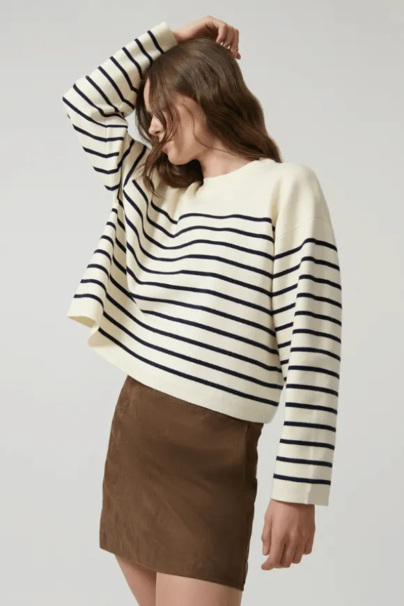 Marta Sweater Navy Breton