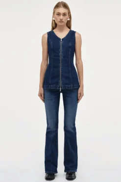 Milla Zip Tunic Dark Indigo