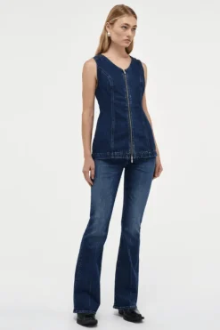 Milla Zip Tunic Dark Indigo