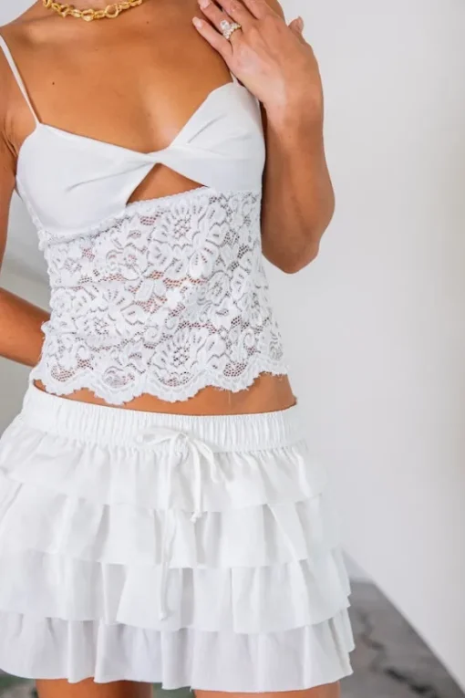 Molly Lace Top White
