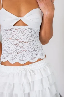 Molly Lace Top White