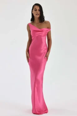 Monika Gown Neon Pink