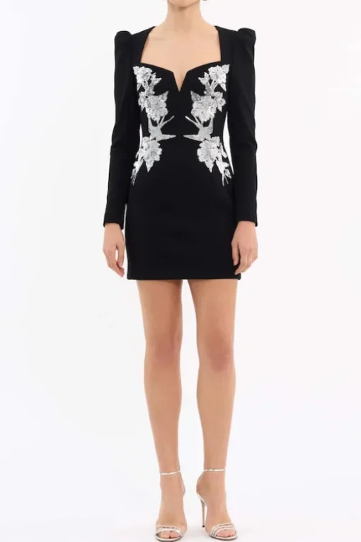 Monroe Long Sleeve Mini Black