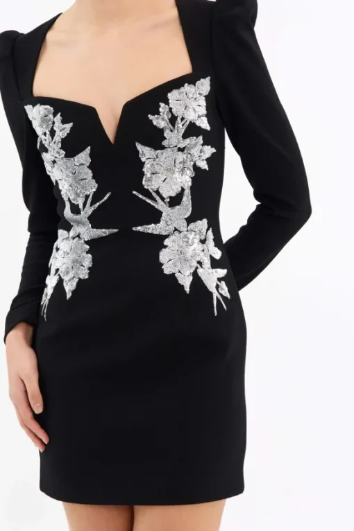 Monroe Long Sleeve Mini Black
