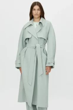 Moriallas Trench Coat Sage Green