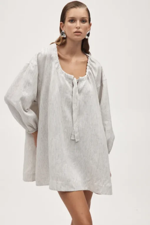 Myla Dress Twill Stripe