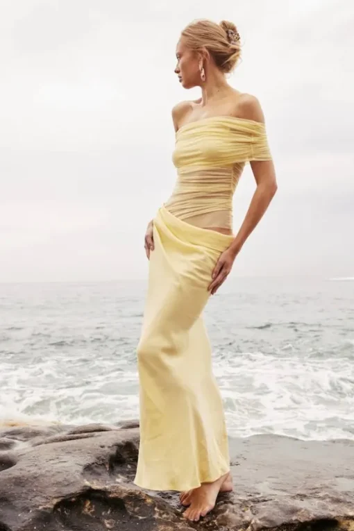 Nico Off Shoulder Maxi Dress Butter