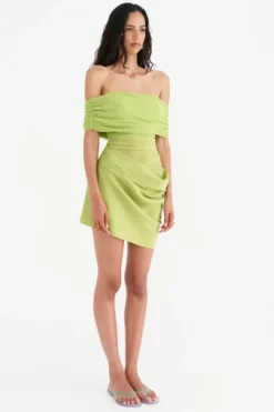 Nico Off Shoulder Mini Dress Apple