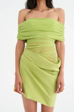 Nico Off Shoulder Mini Dress Apple