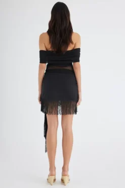 Nico Off Shoulder Top Black