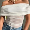 Nico Off Shoulder Top White