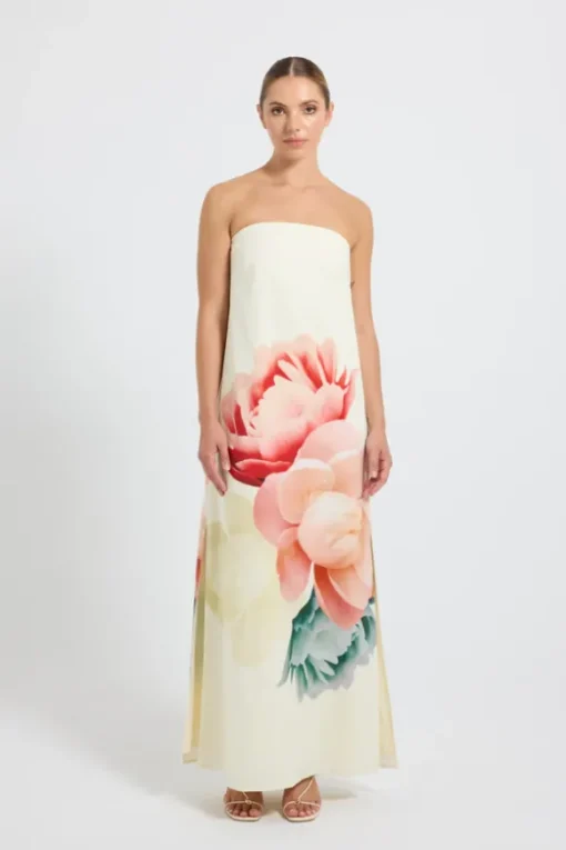 Nostalgia Strapless Maxi Multi