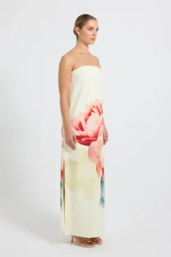 Nostalgia Strapless Maxi Multi