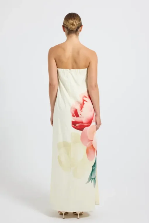 Nostalgia Strapless Maxi Multi