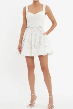 Nuvola Buster Mini Dress Ivory