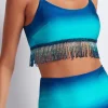 Ombre Beaded Cropped Top High Tide