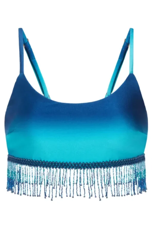 Ombre Beaded Cropped Top High Tide