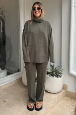 Pascal Cashmere Blend Pant Army Green
