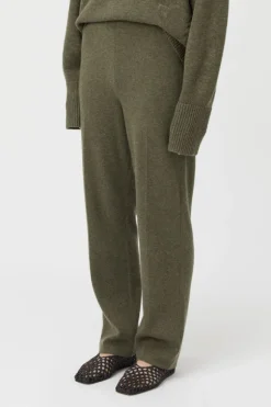 Pascal Cashmere Blend Pant Army Green