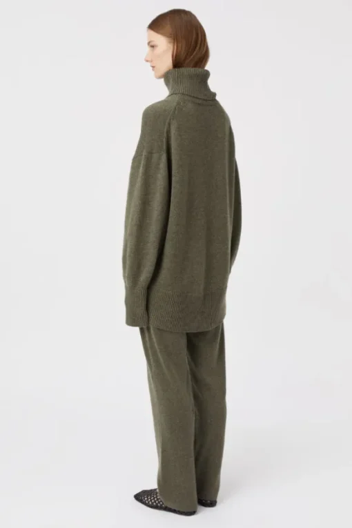 Pascal Cashmere Blend Pant Army Green