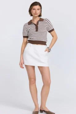 Petra Polo Knit Taupe/Cream