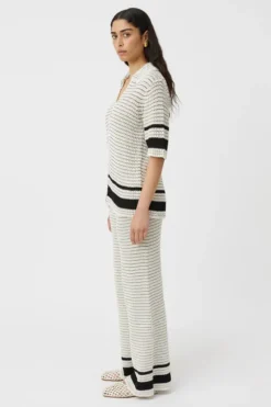 Reef Knit Pant Cream Black