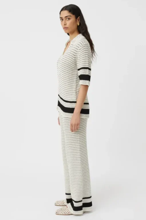 Reef Knit Pant Cream Black