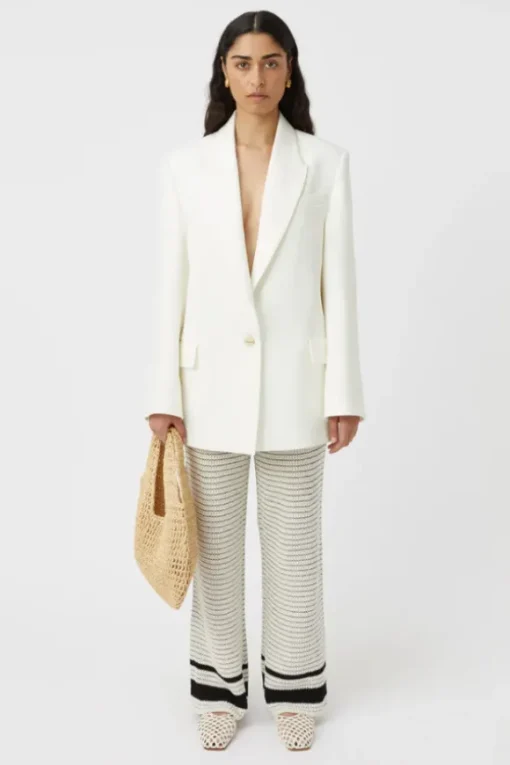 Reef Knit Pant Cream Black