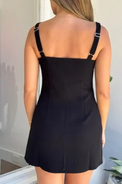 Renee Tailored Mini Dress Black